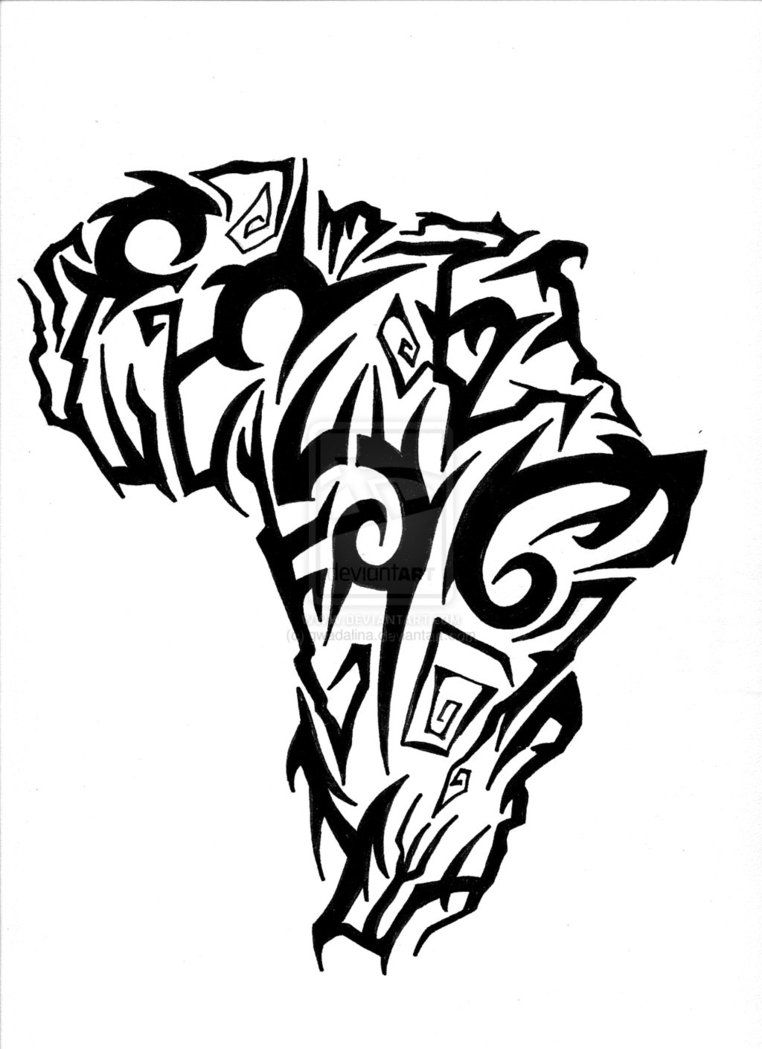 762x1049 Africa Tattoo Drawings