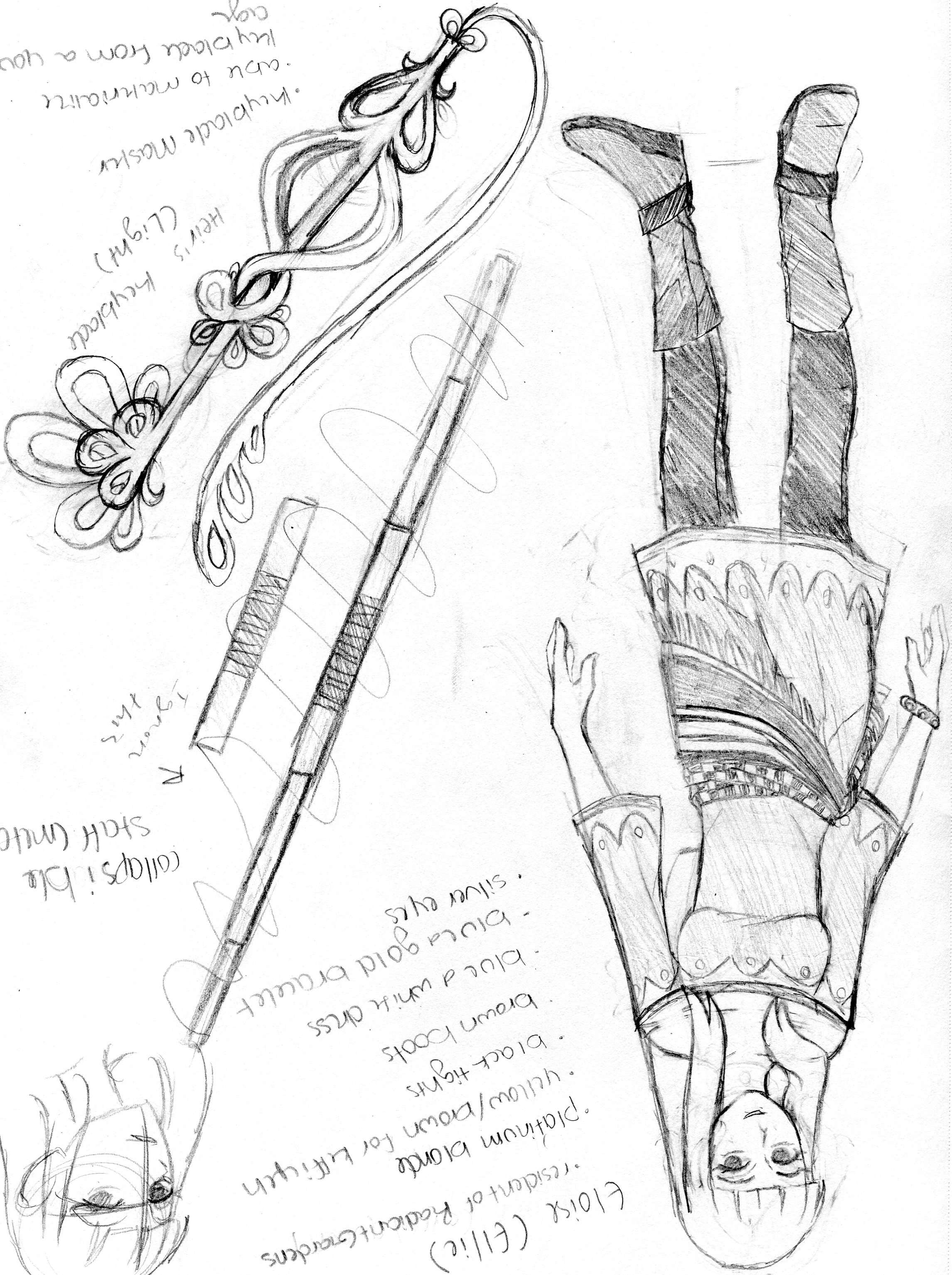 2291x3066 Character Sketch Amp Keyblade