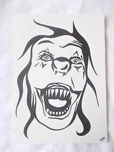 225x300 A4 Art Marker Pen Sketch Drawing Pennywise The Clown From Stephen