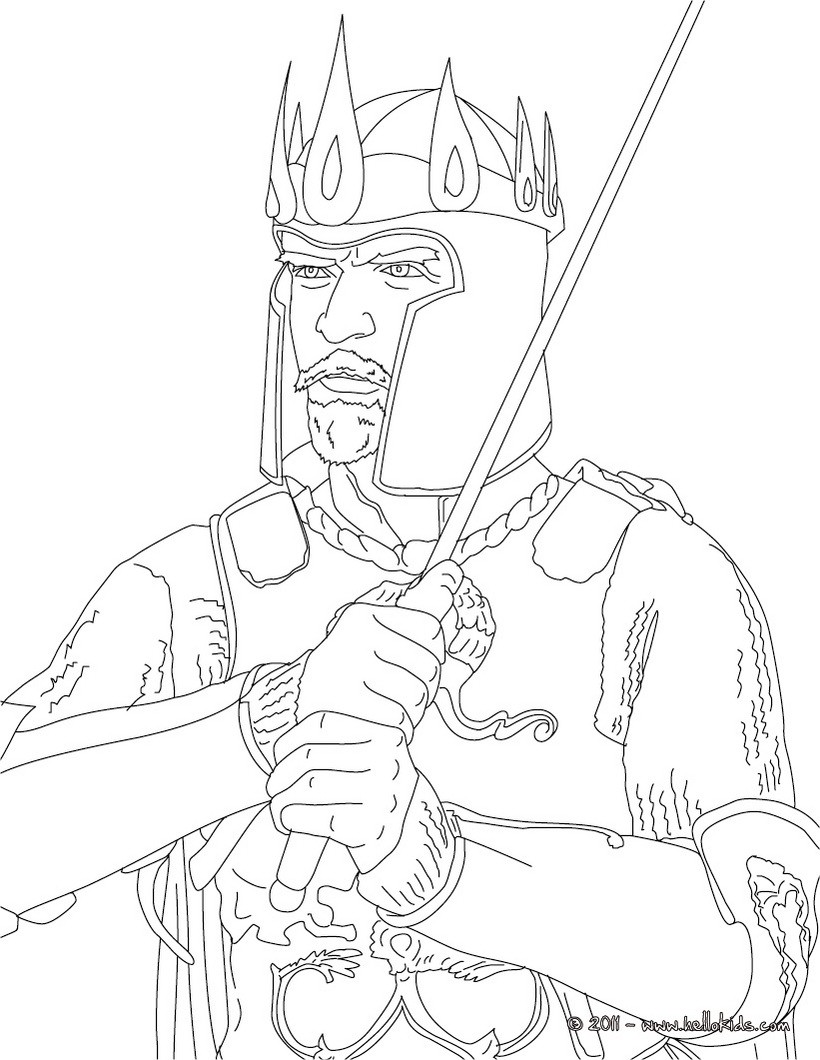 820x1060 King Arthur Coloring Pages
