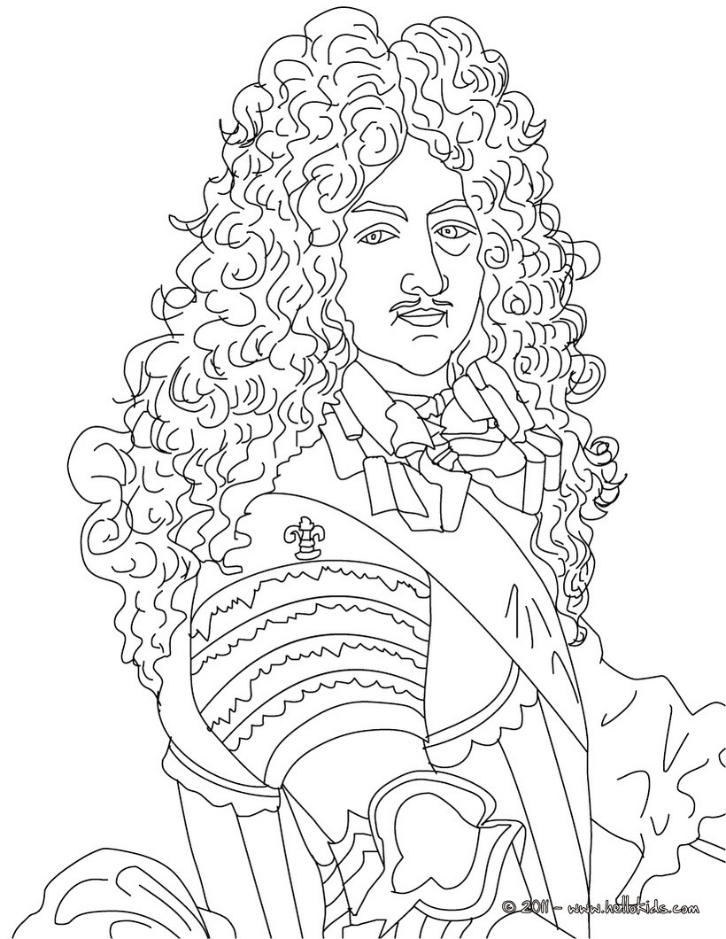 820x1060 King Louis Xiv, The Sun King Coloring Pages