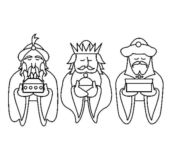 600x558 Three Kings Bring Gold Present Coloring Pages Batch Coloring