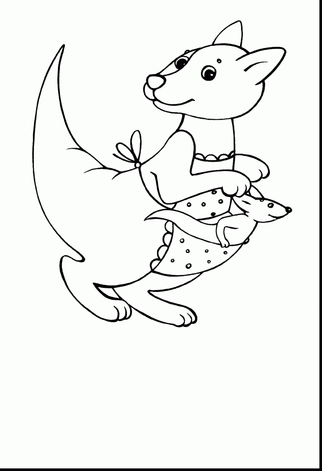 1248x1821 Kangarooing Pages Free Draw To Coloring Kirby Kangaroo General