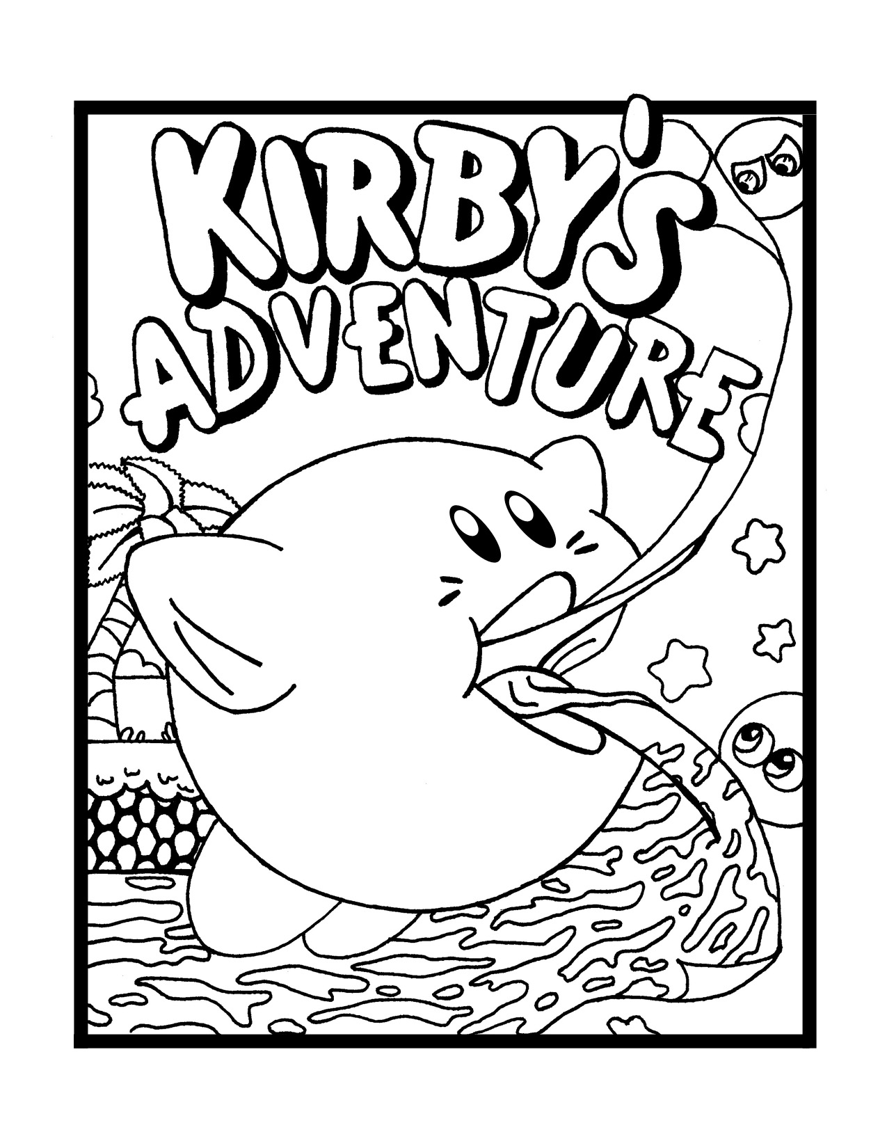 1275x1650 Kirby Coloring Pages Coloring Pages For Kids