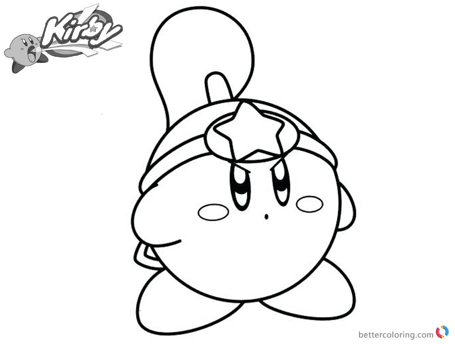 900x680 Kirby Coloring Pages Warrior Drawing