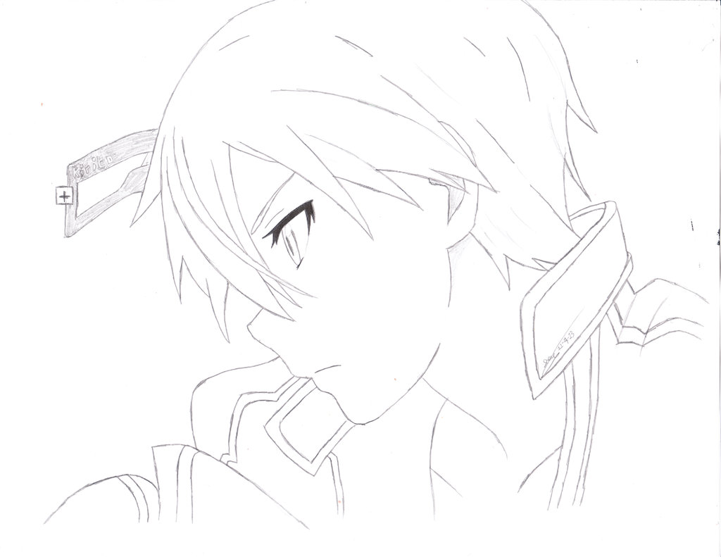 1024x791 Sword Art Online Coloring Pages