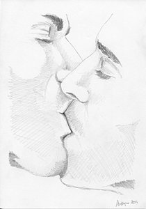210x300 Gay Kiss Drawings Fine Art America
