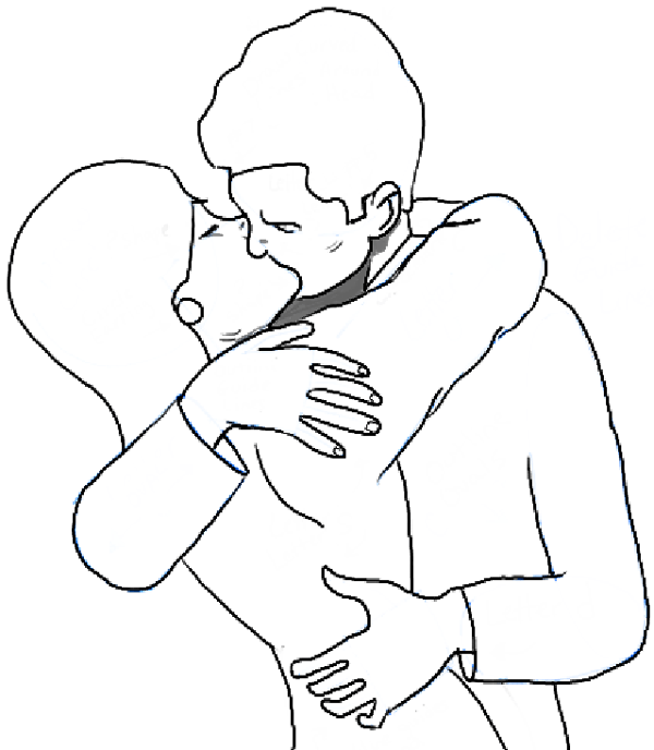 600x688 How To Draw Kissing Drawing A Passionate Kiss For Valentines Day