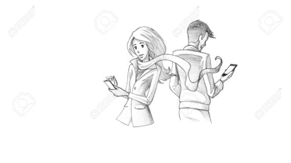 570x320 Sketch Drawing Of Couple Sketch Of Kiss In The Library Kiss Art