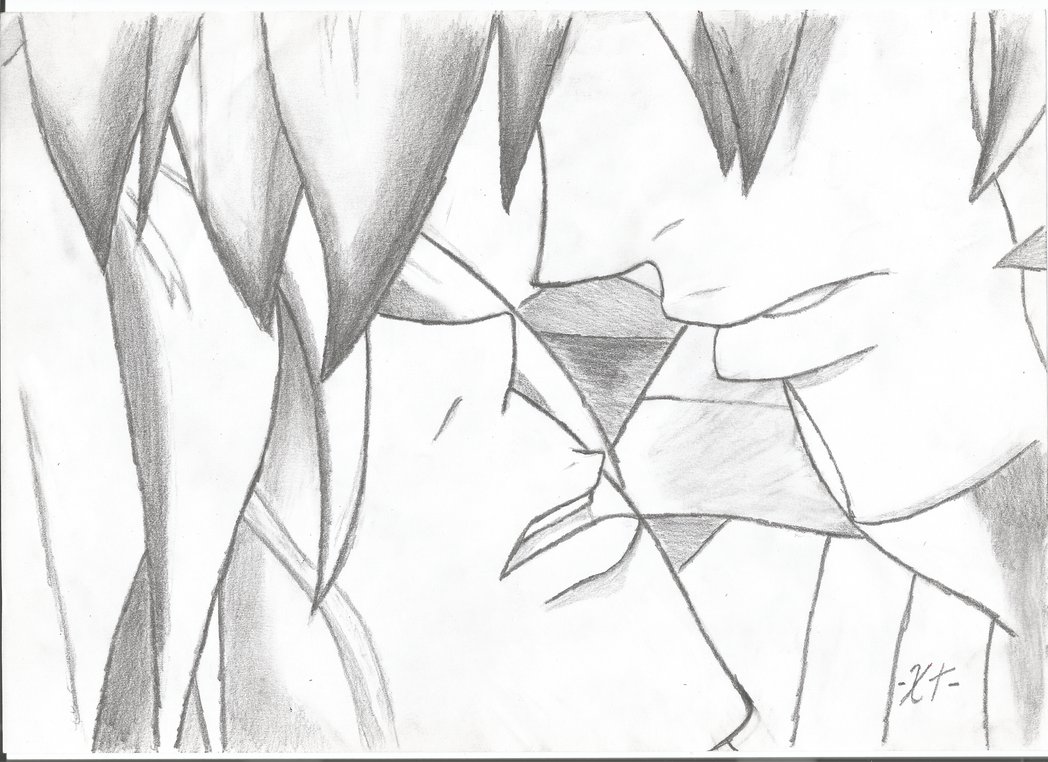 1048x762 The Almost Kiss L Drawing By Xtuzil