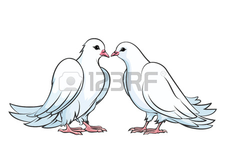 450x327 Kissing Doves Stock Photos. Royalty Free Business Images