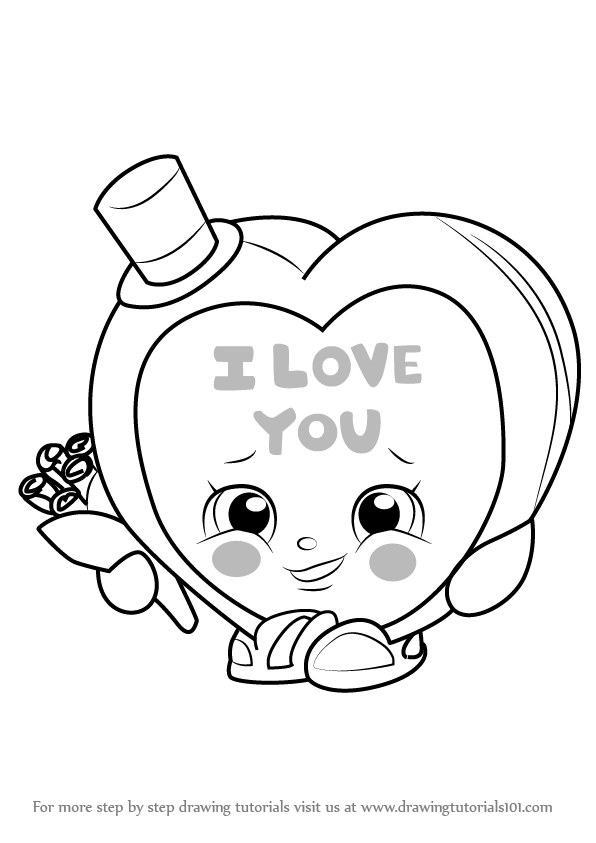 596x843 Learn How To Draw Candy Kisses From Shopkins (Shopkins) Step By