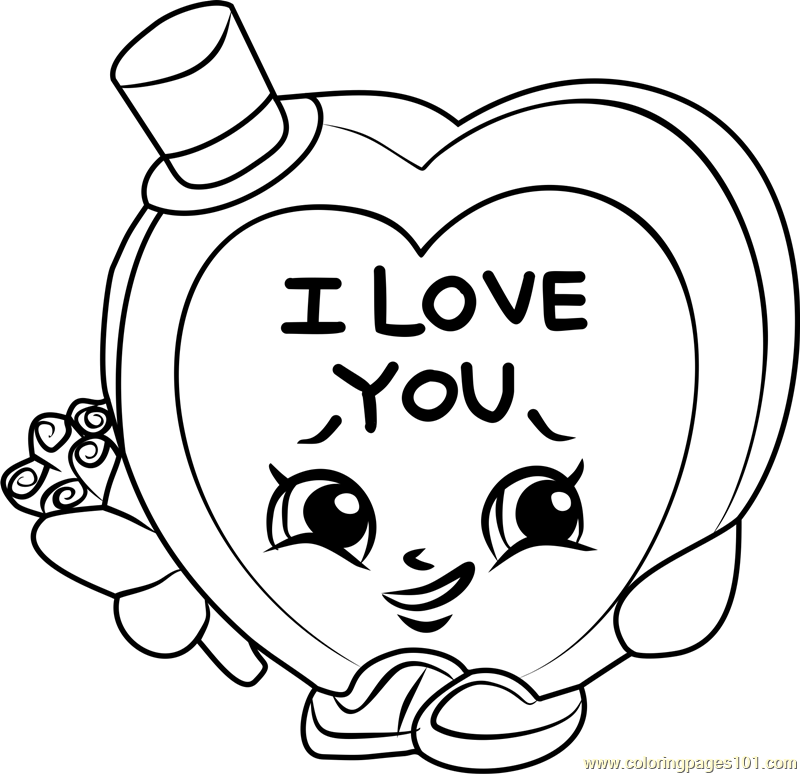 800x774 Candy Kisses Shopkins Coloring Page