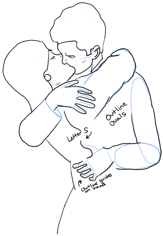 525x758 How To Draw Kissing Drawing A Passionate Kiss For Valentines Day