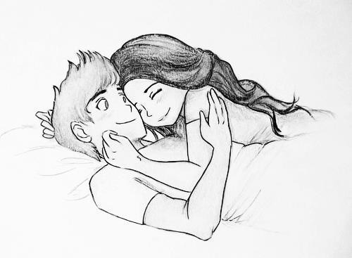 500x367 Boy And Girl Kissing Drawing Tumblr Images