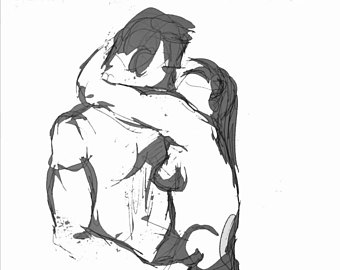 340x270 Kiss Illustration Etsy