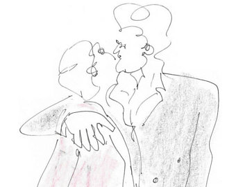 340x270 Kiss Pencil Drawing Etsy