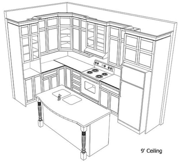 Kitchen Cabinet Drawing at GetDrawings | Free download