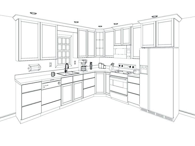 Kitchen Cabinet Drawing at GetDrawings | Free download