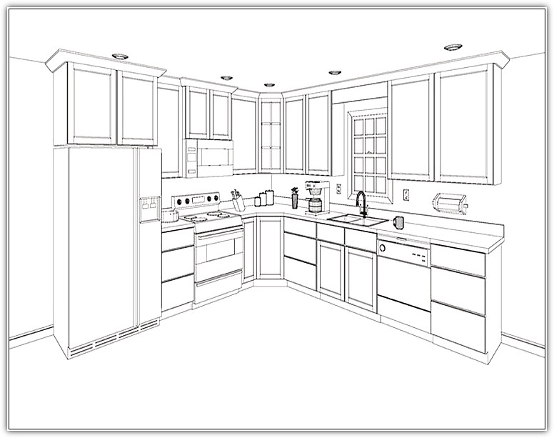 Kitchen Cabinets Drawing at GetDrawings | Free download