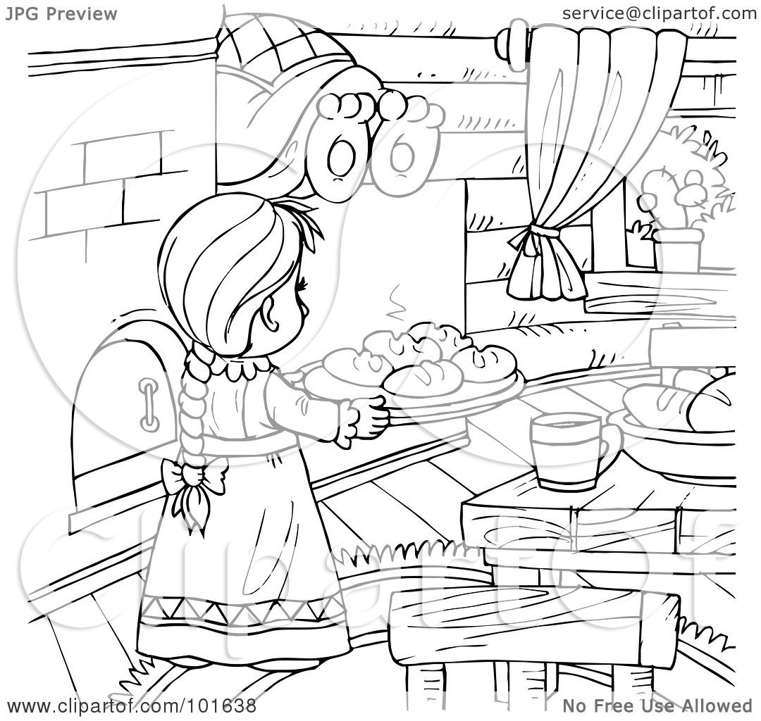 1080x1024 Royalty Free (Rf) Clipart Illustration Of A Coloring Page Outline