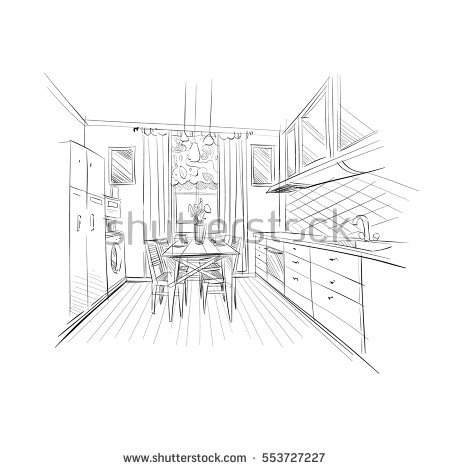 450x470 Drawn Kitchen Architecture