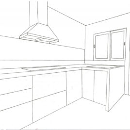 268x268 Learn How To Draw Kitchen Cabis Furniture Step By Step Kitchen