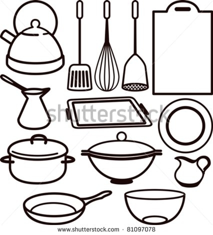 426x470 Kitchen Tools Drawing Cooking Utensils Drawing Clipart Panda Free