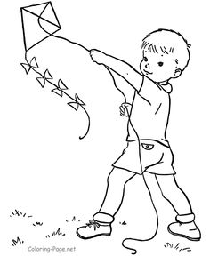 236x288 Boy Flying A Kite Clipart