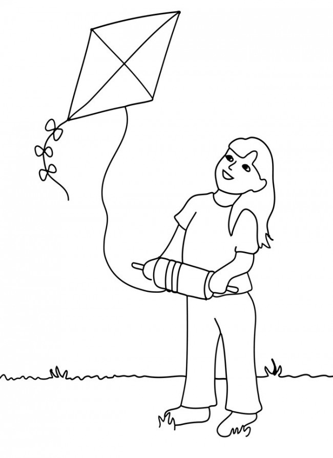 650x893 Free Printable Kite Coloring Pages For Kids