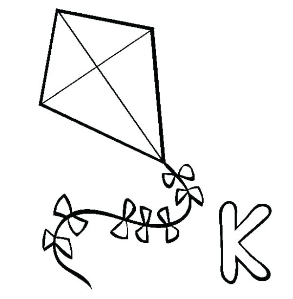 600x612 Kite Drawing For Coloring Kites Coloring Pages My Loves Cute Kite