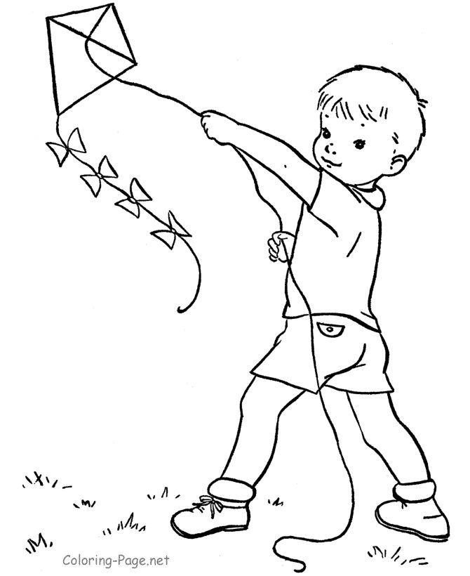 670x820 Boy Flying A Kite Clipart