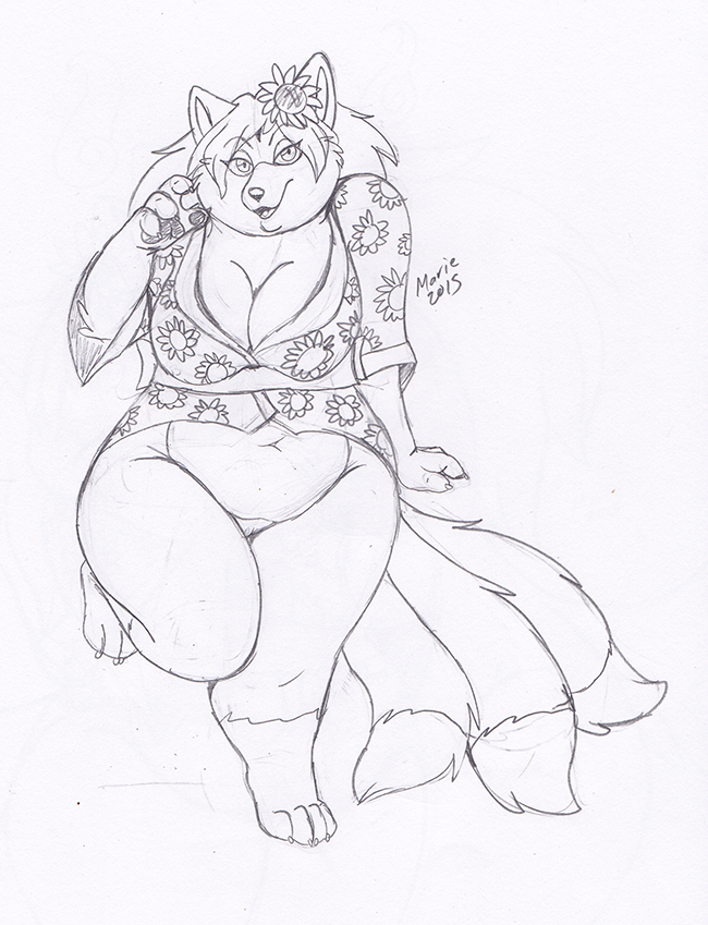 650x849 Sexy Kitsune Marie Weasyl