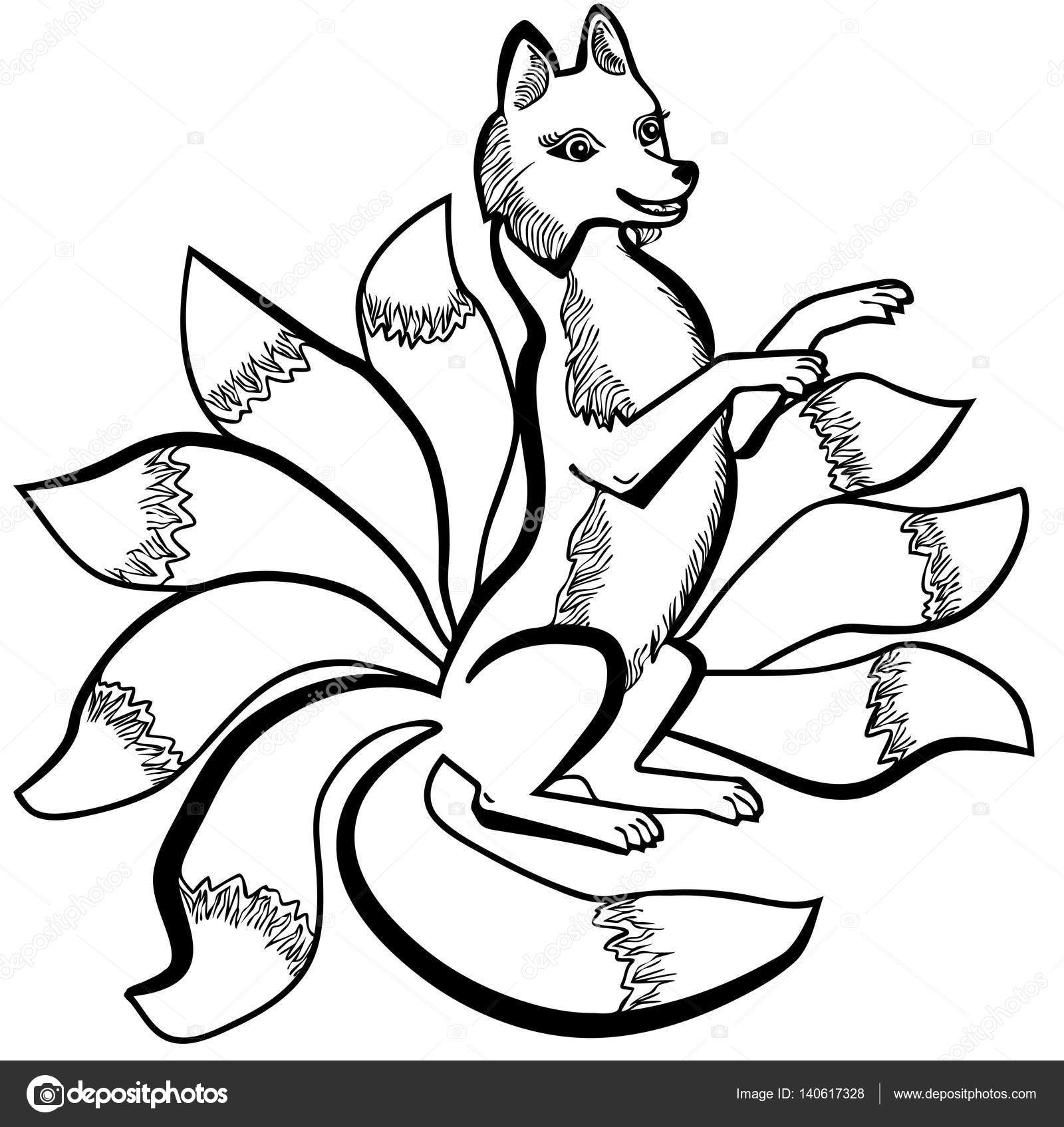 Free Printable Kitsune Coloring Pages Coloring Pages