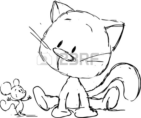 450x375 Cute Kitten Sitting With Mouse