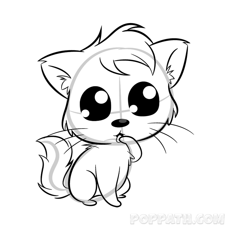 800x800 How To Draw A Pink Kitten Pop Path