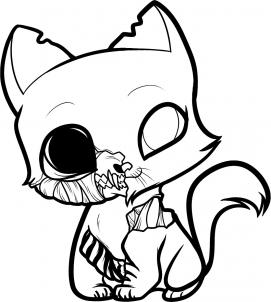 271x302 How To Draw A Zombie Kitten Drawing Ideas