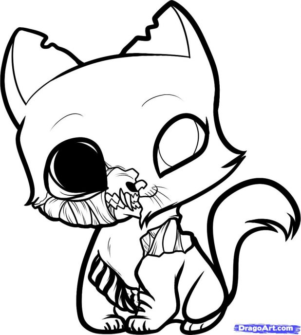 618x688 Cute Kitten Pictures To Draw