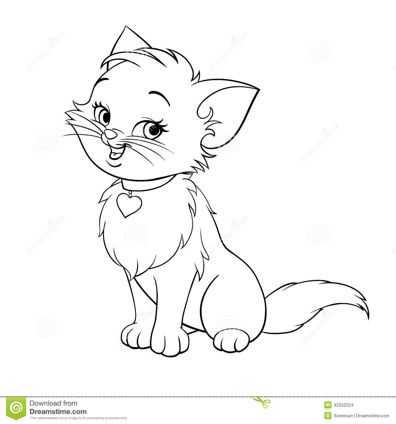 1300x1390 Draw Cartoon Kitten