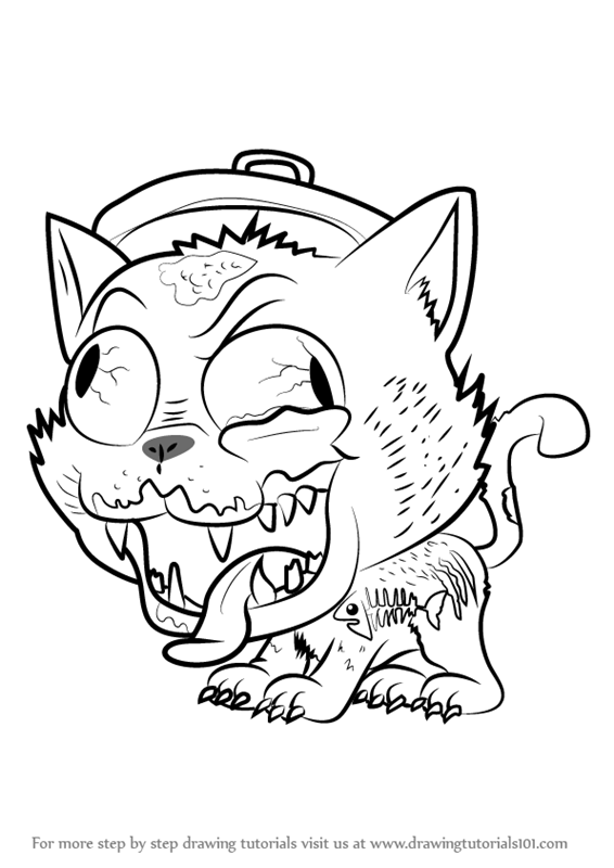 566x800 Learn How To Draw Spittin' Kitten From The Ugglys Pet Shop (The