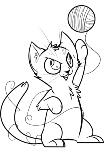 210x302 How To Draw How To Draw A Baby Kitten