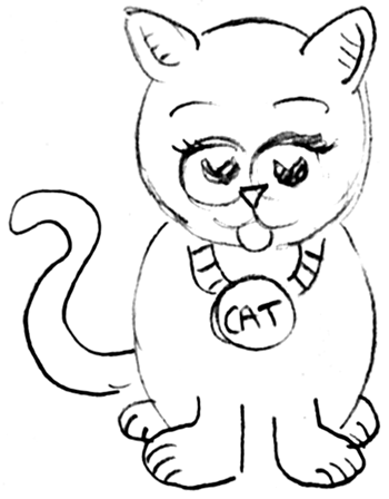 350x448 How To Draw Cartoon Kittens Cats With Step By Step Drawing