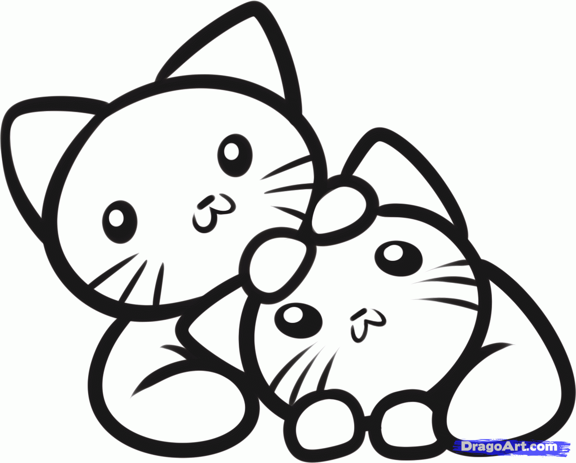 1150x925 How To Draw Kittens For Kids Step 7 Shrinkie Dink Ideas