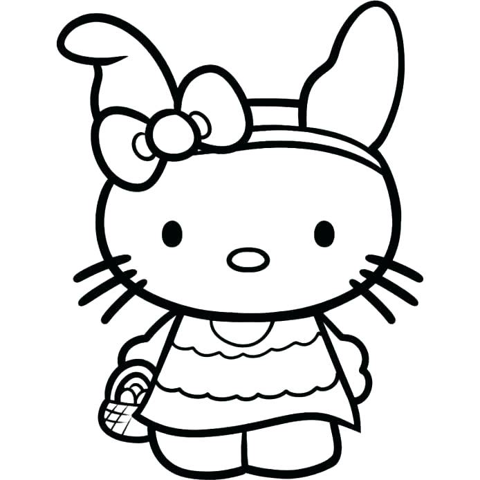 694x694 Kitty Cat Coloring Page Baby Hello Kitty Coloring Pages Drawing