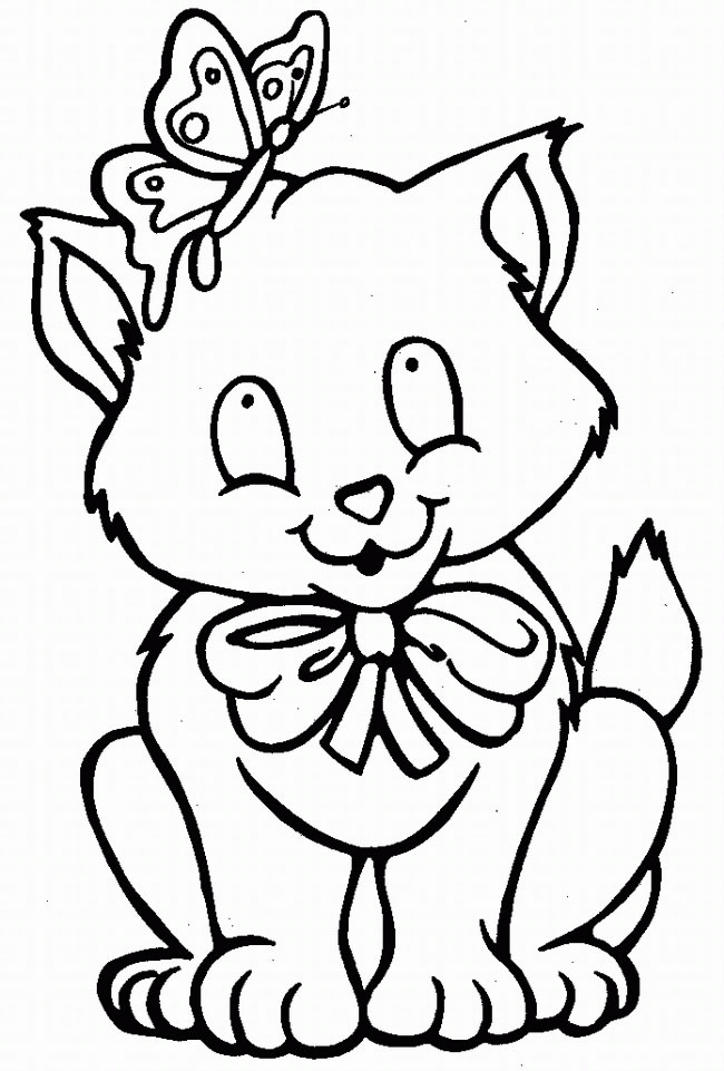 650x961 Kitty Cat Coloring Pages