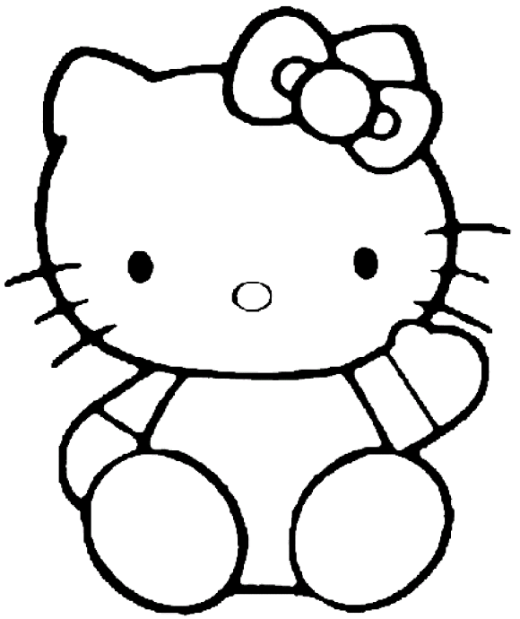 580x690 Hello Kitty Coloring Printables Easy Hello Kitty Coloring Pages