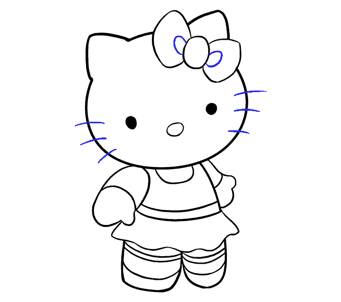 678x600 How To Draw Hello Kitty In A Few Easy Steps Easy Drawing Guides
