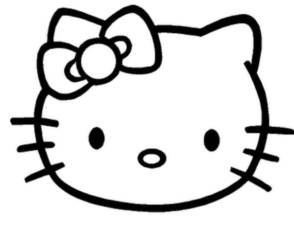 600x466 Hello Kitty Face Coloring Pages