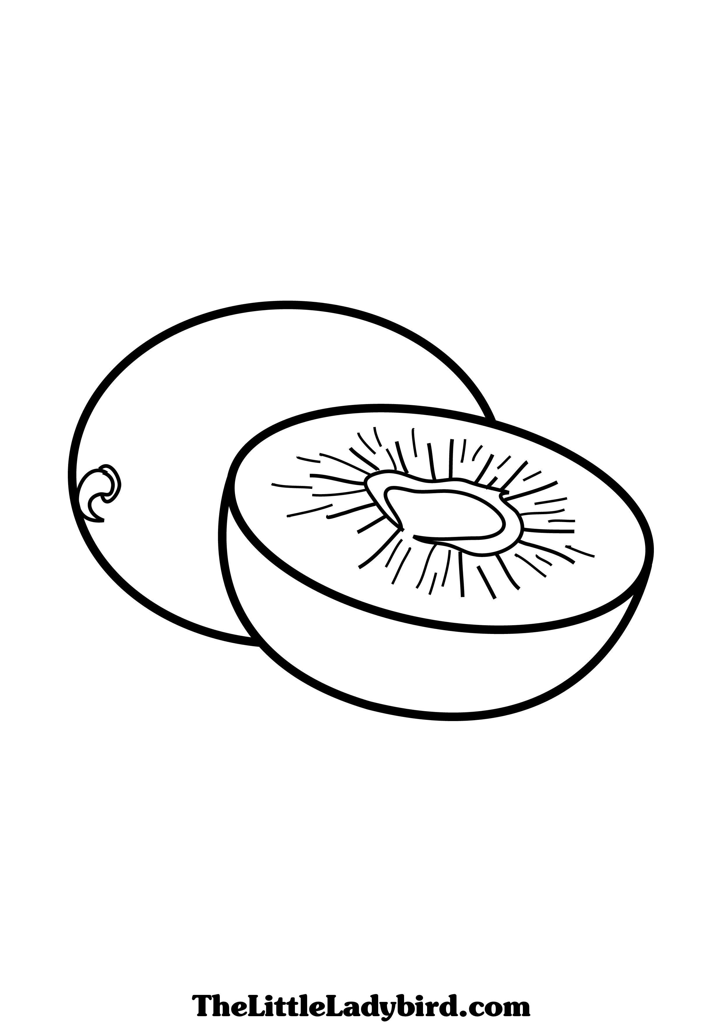 Kiwi Fruit Coloring Coloring Pages