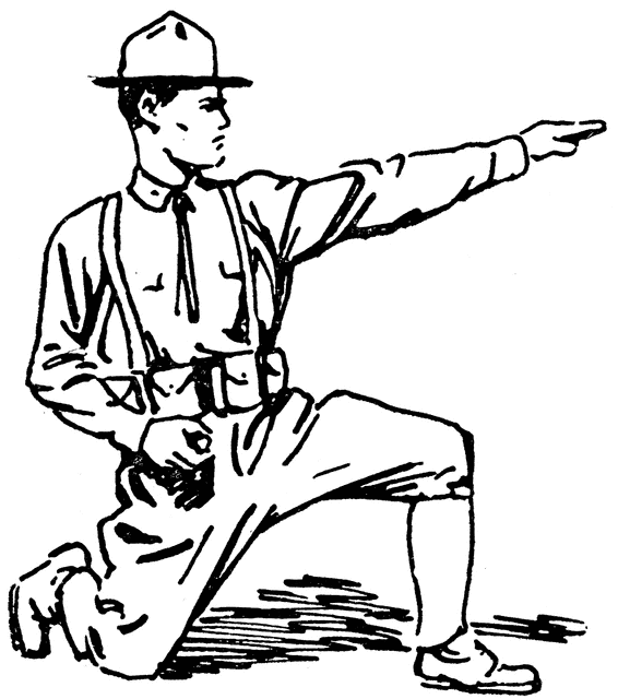566x640 Soldier, Kneeling Clipart Etc
